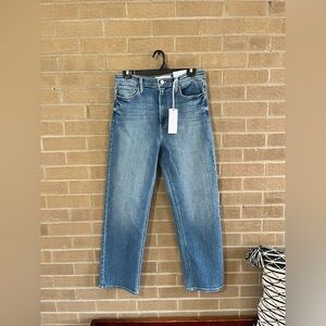 Just Black Women's Straight Leg Jeans in Faded Blue Wash